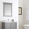 Asti 24" Rectangular Bathroom/Vanity Framed Wall Mirror, Grey