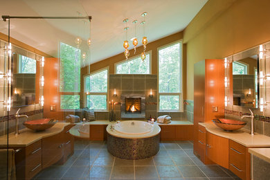 Inspiration for a contemporary bathroom remodel in Baltimore