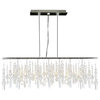Modern Contemporary Linear Chandelier Lamp With Crystal