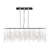 Modern Contemporary Linear Chandelier Lamp With Crystal