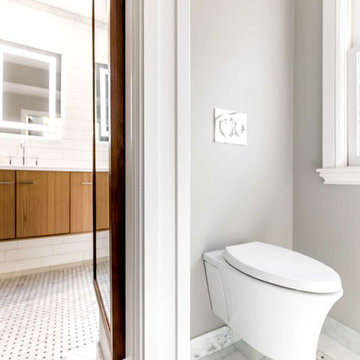 Dallas Bathroom Remodel with Kohler Wall Mount Toilet