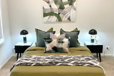 ニューカッスルにあるコンテンポラリースタイルのおしゃれな寝室