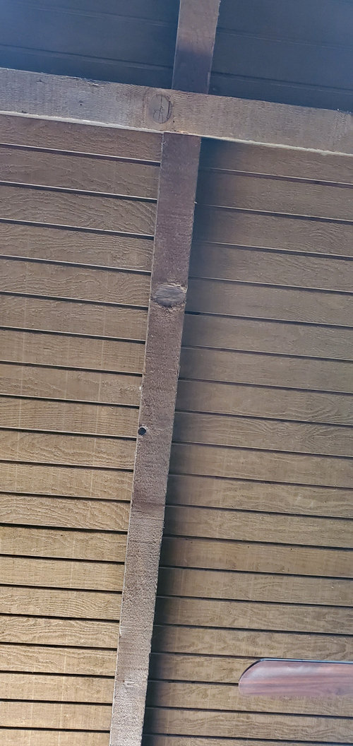 Stained T1 11 Ceiling