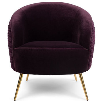 Curved Purple Lounge Chair | Bold Monkey So Curvy