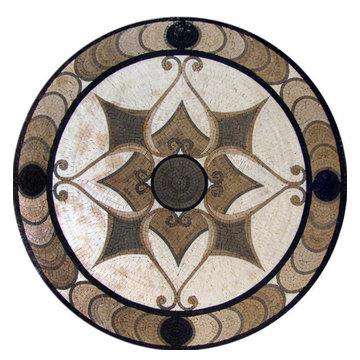 Shadows Arabesque Round Mosaic - Afya