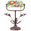 Table Lamps Antique Brass  Style Stained Glass 9.75"H|