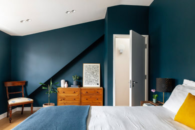 Inspiration for a contemporary bedroom in London.
