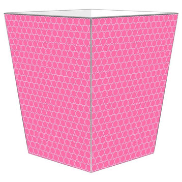 Mod Baby Circles Hot Pink Wastepaper Basket