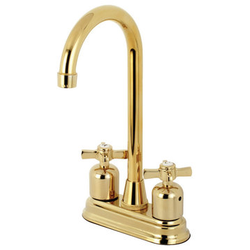 Kingston Brass KB8492ZX Millennium Bar Faucet, Polished Brass