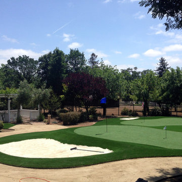 Artificial grass installation in Morgan Hill, CA.