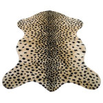 Walk on Me - Faux Cheetah Pelt Rug, 40"x55" - Powerful blend of color and texture - exceptionally soft, functional fibers - fine luster - pale straw gold, natural creamy white - machine washable, hypoallergenic, non-slip - short pile - Made in France