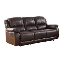 Brown leather sofa loveseat