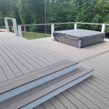 Two Tiered Deck with Hot Tub