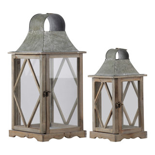 Reigle Coastal Handcrafted Mango Wood Decorative Lantern