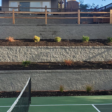 Pavillion, retainning wall, Bocce ball court and pickle ball court