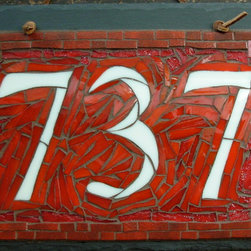 Nutmeg Designs - Mosaic House Numbers on Slate - House Numbers