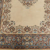 4'2''x6'3'' Hand Knotted Wool Kerman Oriental Area Rug Cream, Blue