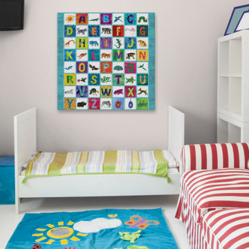 "Animal Alphabet" Painting Print on Wrapped Canvas