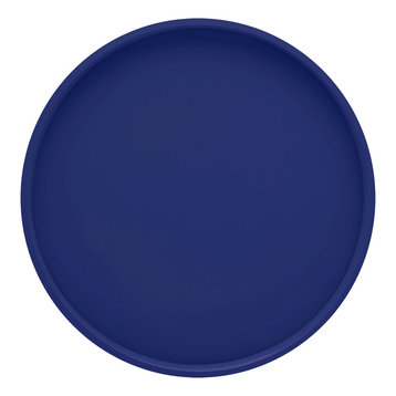 Kraftware Round Serving Tray, Dark Blue