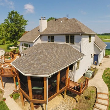 This Churubusco, IN, outdoor living combination is a dream come true!