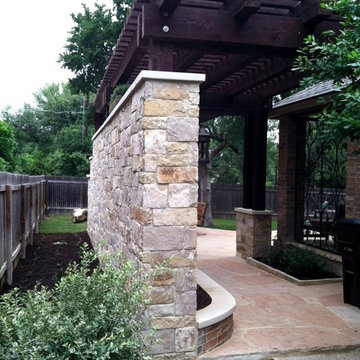Round Rock - Outdoor BBQ, Fireplace & Privacy Wall