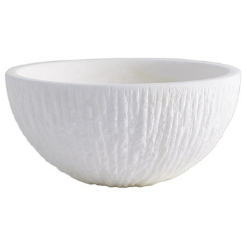 Chiseled Alabaster Bowl Natural, Medium