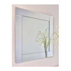 spancraft ltd overlay frameless mirror with polished beveled edges 30 square - Modern Bathroom Mirrors spancraft ltd overlay frameless mirror with polished beveled edges 30 square - Modern Bathroom Mirrors