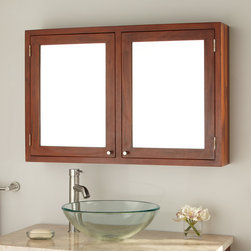 36" DOBA MAHOGANY MEDICINE CABINET - Bathroom Mirrors