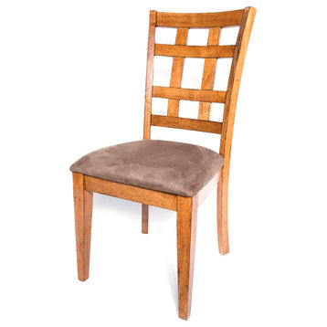 Modern Side Chair, Set of 2, Brown