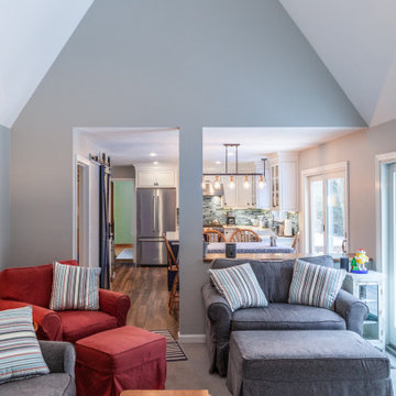 Open Concept Living Room Connecting to Kitchen – Ipswich MA