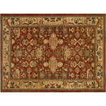 Bareens Designer Rugs - Turkish Knotted Istanbul Luke Rust/Gold Wool Rug - 4'10'' x 5'11'' - Designed with a mesmerizing intricate traditional motif this glorious hand knotted rug is a masterpiece that will fill any space with sophistication and grace. An exhilarating color pallet with an elaborate design, this masterpiece features luxurious hand spun wool with all vegetable dyes to add comfort and style to your decor. The design, color and beautiful chromatic composition with a sheen in traditional and transitional designs, exude beauty, elegance and quality make this rug a masterpiece of its own.