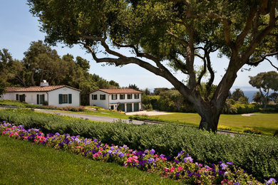 Mediterranean exterior home idea in Santa Barbara