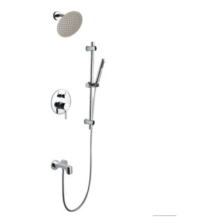 Juno Fabeno Wall Mount Shower Head with Handheld Shower and Faucet