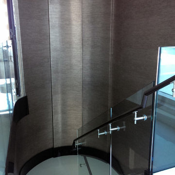 Frosted Glass Treads - Clear Glass Railings