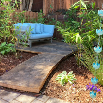 Natalie's backyard productive garden & outdoor dinning room