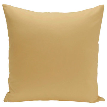 Solid Print Pillow, Gold, 16"x16"