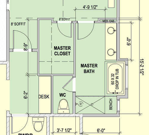 Master Bathroom With Water Closet Layout - Master Bathroom And Closet Layout Ideas