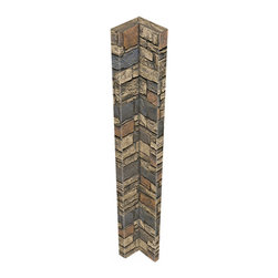 140-CT1-ALPINE DEEP STACKED STONE INSIDE CORNER - 48"H X 3&frac12;" W X 1 &frac12;"D - Wall Panels