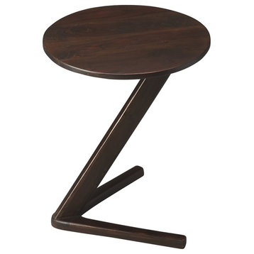 Butler Specialty Company, Zena Round 16.5"W Accent Table, Dark Brown