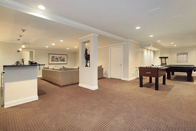 Basement - traditional basement idea in Toronto