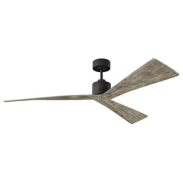 3 Blade Ceiling Fan in Modern Style - 60 Inches Wide by 12.5 Inches High-Aged