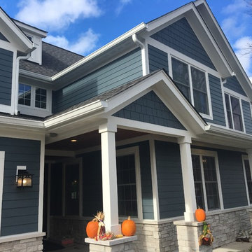 James Hardie lap siding and shake. Windows trim,LP soffit and fascia,oversize gu