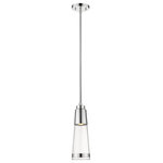 Z-Lite - Z-Lite 1921P-CH-LED Ethos - 14.7" 12W 1 LED Pendant - Embrace the shiny brilliance of a modern one-lightEthos 14.7" 12W 1 LE Chrome Clear Glass *UL Approved: YES Energy Star Qualified: n/a ADA Certified: n/a  *Number of Lights: Lamp: 1-*Wattage:12w LED bulb(s) *Bulb Included:Yes *Bulb Type:LED *Finish Type:Chrome