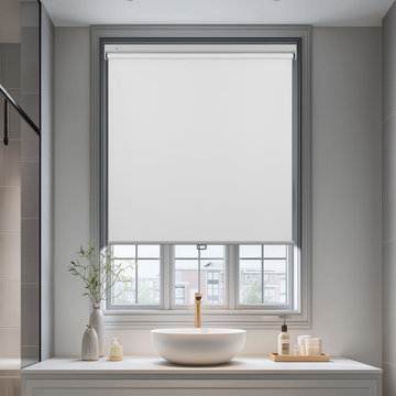 No-Drill Waterproof Blackout Roller Shades for Ultimate Bathroom Privacy