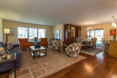 Example of a transitional living room design in Other