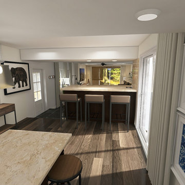 Masculine Modern Den & Kitchen Remodel