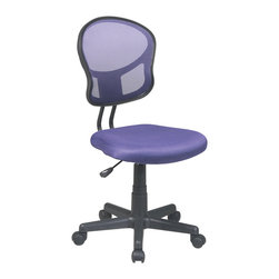 Purple Mesh Task Chair - Office Chairs