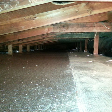 Radiant barrier called Sol-Blanket Insulation in the attic
