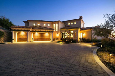 Tuscan exterior home photo in San Diego