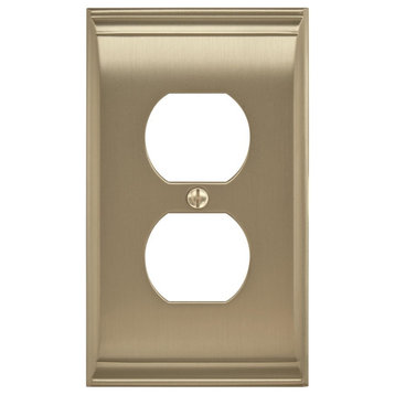 Amerock 2 Plug Wall Plate, Golden Champagne